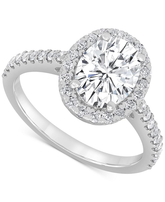 Badgley Mischka Certified Lab Grown Diamond Halo Engagement Ring (2-1/2 ...