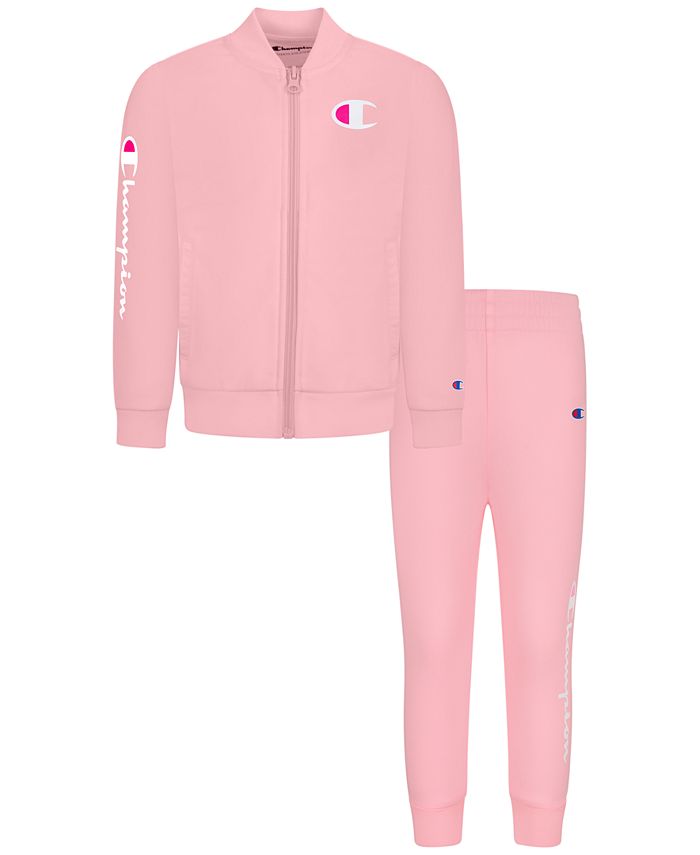 Champion Girls 2-Pc. Tricot Jacket & Jogger Pants Track Suit Set - Macy's