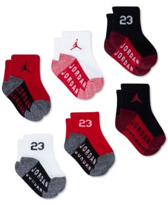 Baby and Toddler Boys Core Jumpman Ankle Socks, Pack of 6
