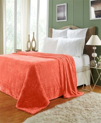 Wrinkle Resistant Plush Fleece Blanket, Full/Queen