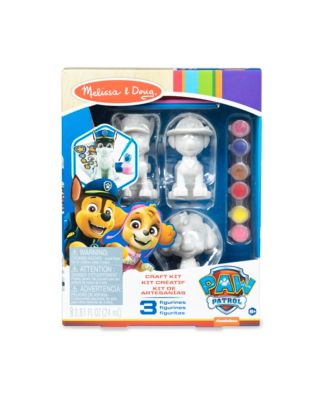 Melissa & Doug PAW Patrol Craft Kit - 3 Decorate Your Own Pup Figurines