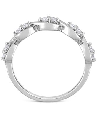 Lab-Grown Moissanite Twist Band (1/4 ct. t.w.) in Sterling Silver