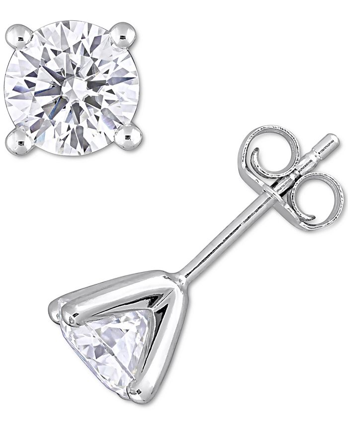 Haus Of Brilliance 14K White Gold 3/4 Cttw Round Diamond 3 Stone Graduated  Linear Drop Past, Present and Future Stud Earrings (H-I Color, SI1-SI2  Clarity) 017924EASH - Ladies Jewelry, Multistone Dangle Earring - Jomashop