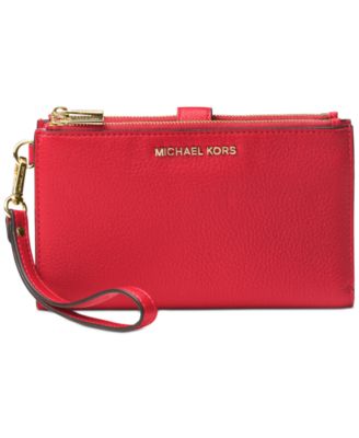 michael michael kors signature adele double zip phone wristlet