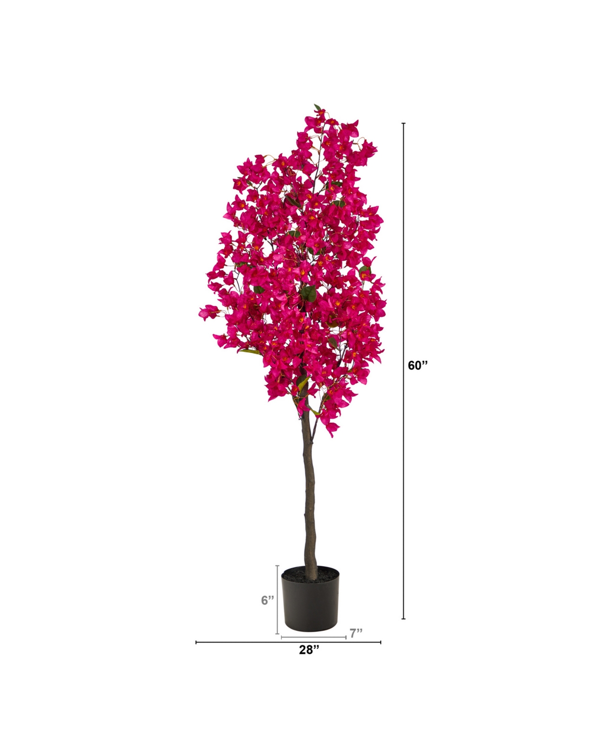Nearly Natural 5' Bougainvillea Artificial Tree In Pink