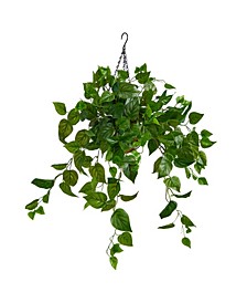 2.5' Philodendron Artificial Plant in Hanging Basket