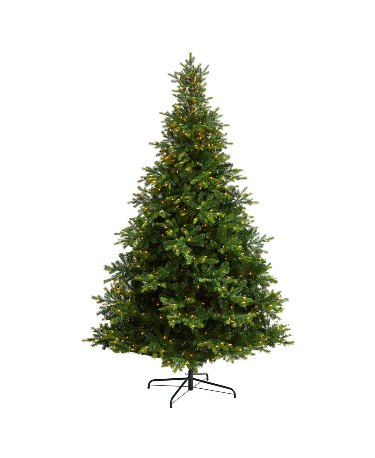 North Carolina Spruce Artificial Christmas Tree with 750 Clear Lights and 1912 Bendable Branches,