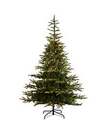 Layered Washington Spruce Artificial Christmas Tree with 650 Clear Lights and 1561 Bendable Branches, 8'