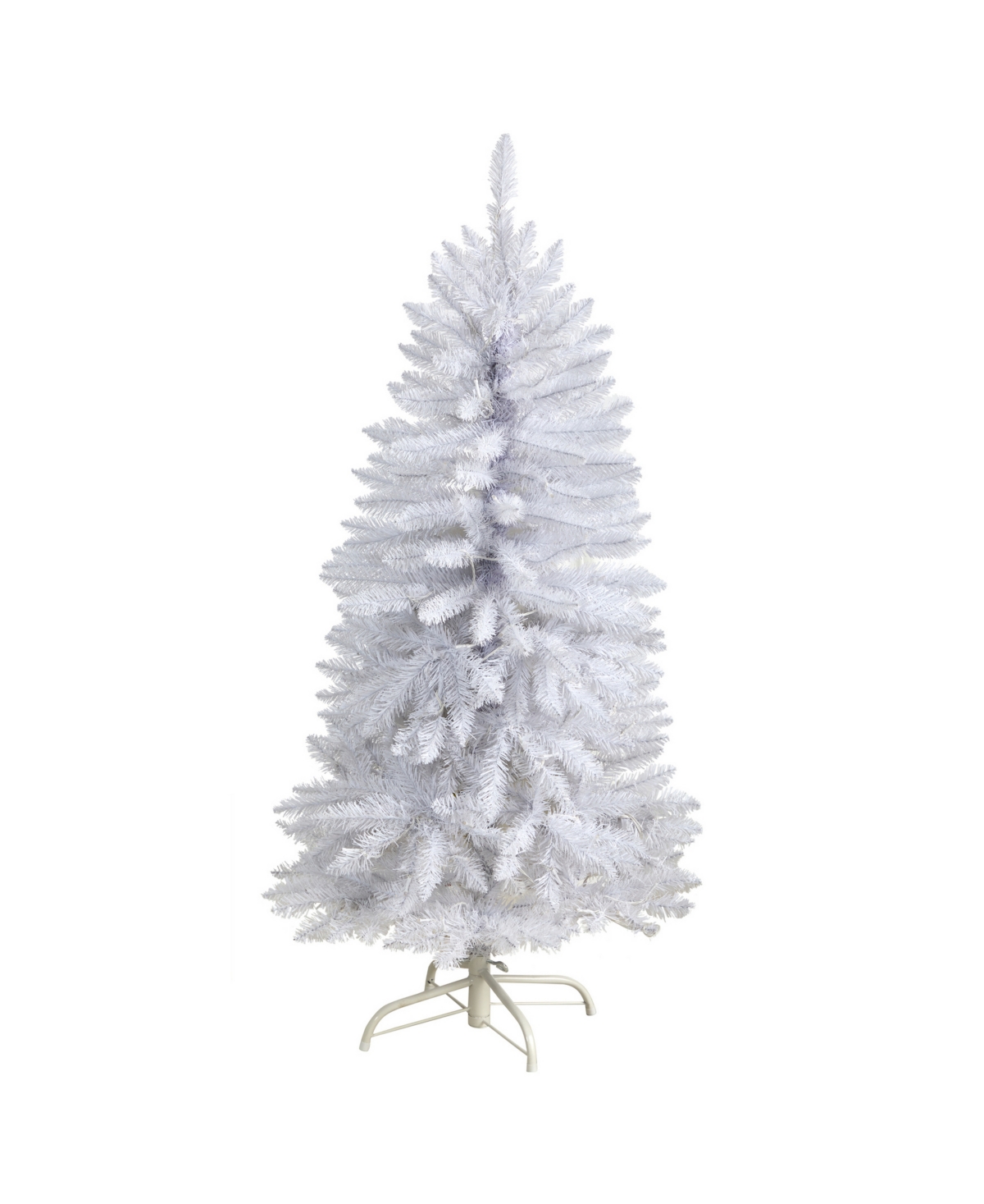 Slim Artificial Christmas Tree with 100 Warm Led Lights and 293 Bendable Branches,