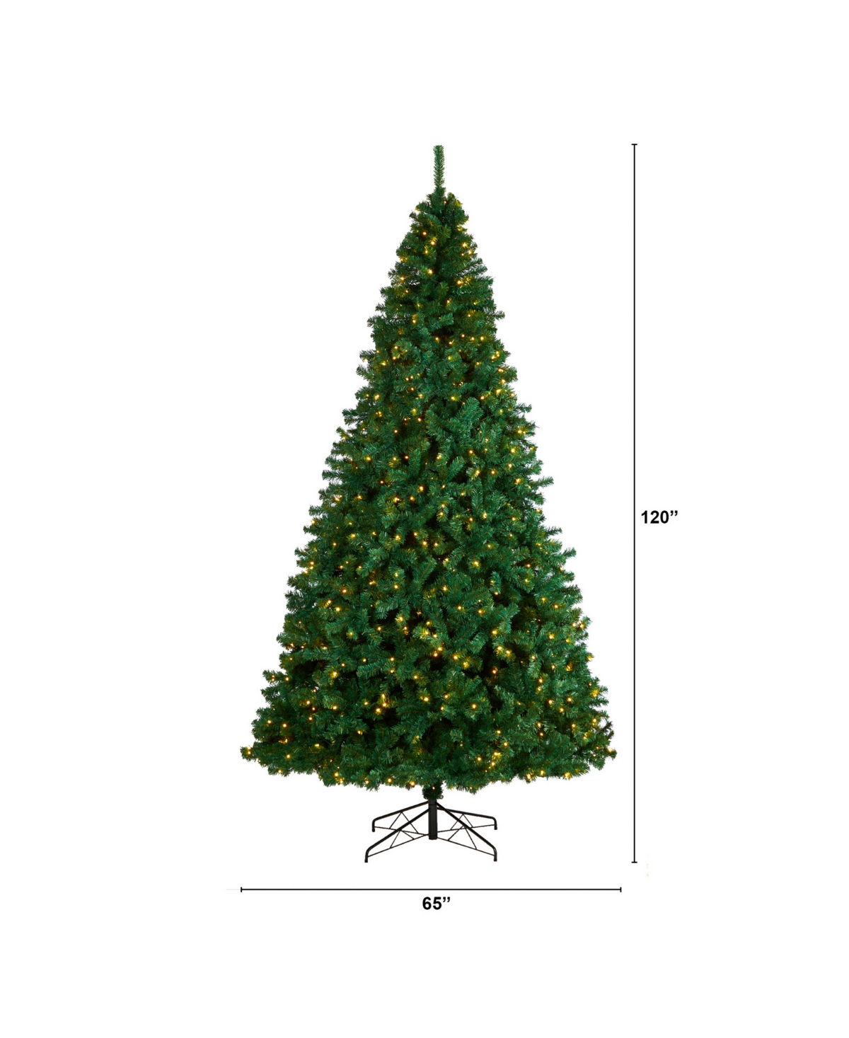 Northern Tip Artificial Christmas Tree with 800 Clear Led Lights and 2200 Bendable Branches, 10'