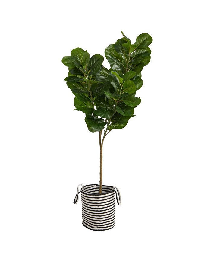 Nearly Natural 6' Fiddle Leaf Fig Artificial Tree in Planter Macy's