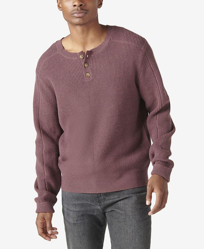 Lucky Brand Men's Textured Henley Sweater - Macy's