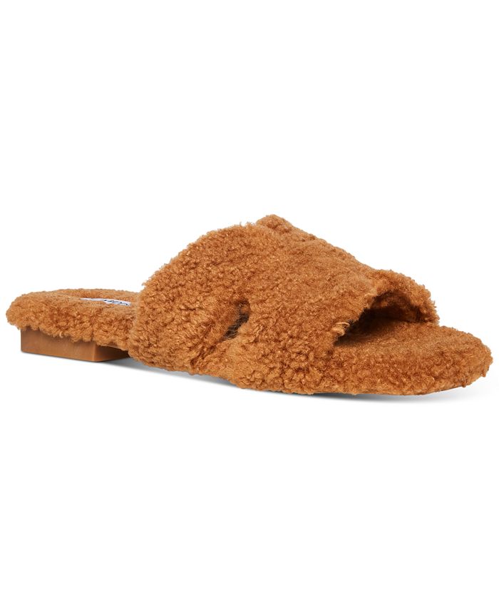 Steve Madden Women's Fuzzy Slippers - Macy's