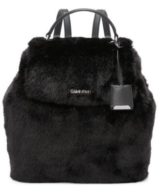 furry backpack purse
