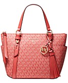 MICHAEL Michael Kors, Bags, Michael Kors Nomad Small Convertible Top Zip  Tote In Navy With White And Red
