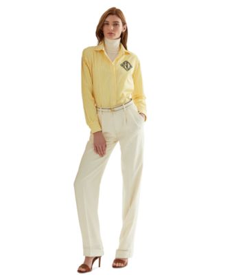 Lauren Ralph Lauren - Striped Logo Cotton Broadcloth Shirt