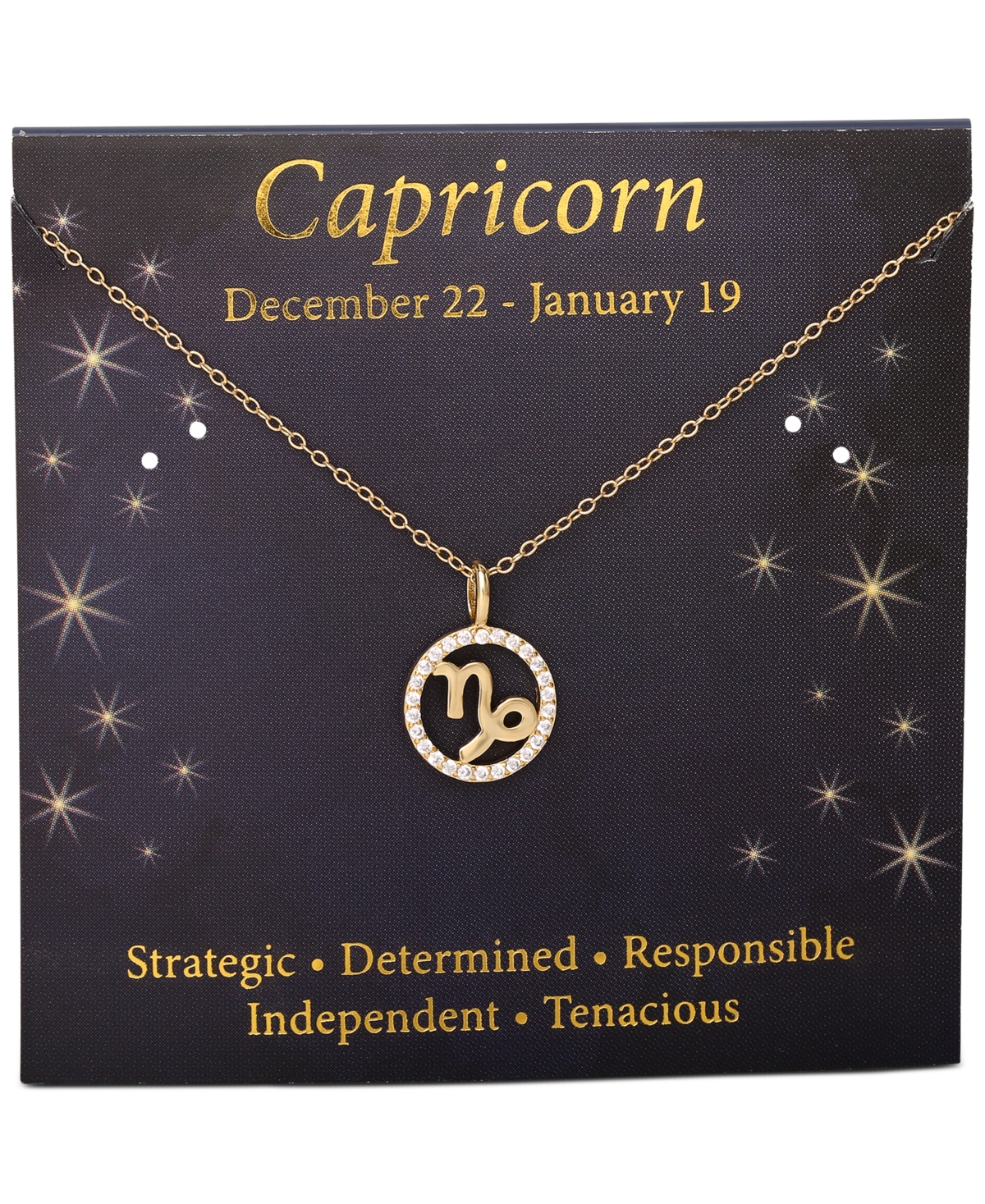 Giani Bernini Cubic Zirconia Zodiac Halo Pendant Necklace in 18k Gold-Plated Sterling Silver, Created for Macy's