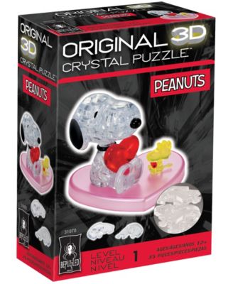 3D Crystal Puzzle - Peanuts Snoopy Heart - 35 Piece
