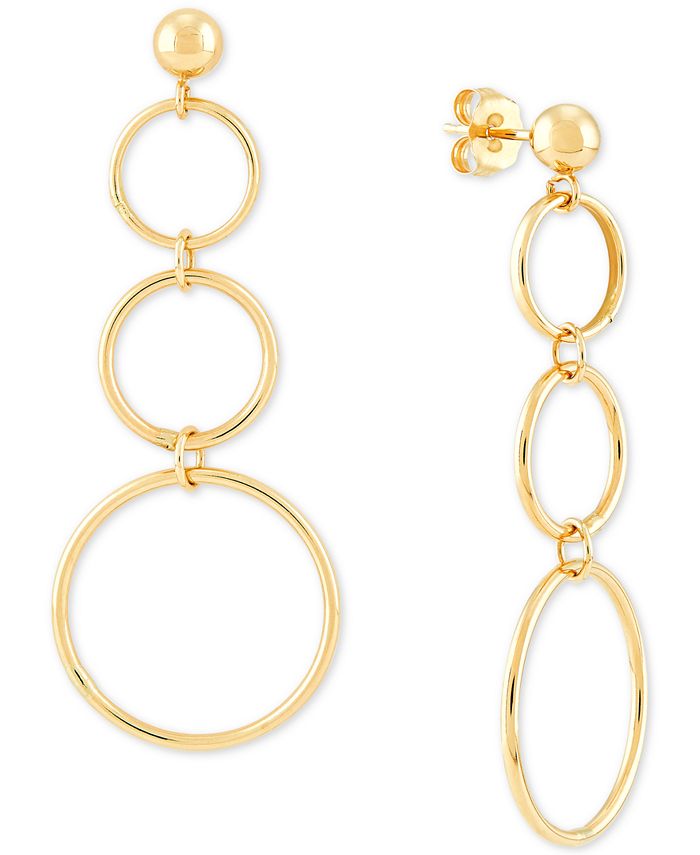 macy's gold dangle earrings