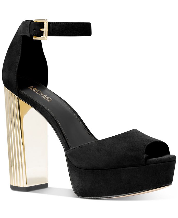 Michael Kors Women's Porter Ankle-Strap Block-Heel Sandals & Reviews -  Sandals - Shoes - Macy's