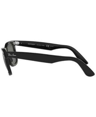 Unisex Polarized Low Bridge Fit Sunglasses, RB2140F ORIGINAL WAYFARER CLASSIC 54