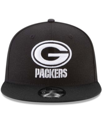 Men's Black Green Bay Packers B-Dub 9Fifty Adjustable Hat