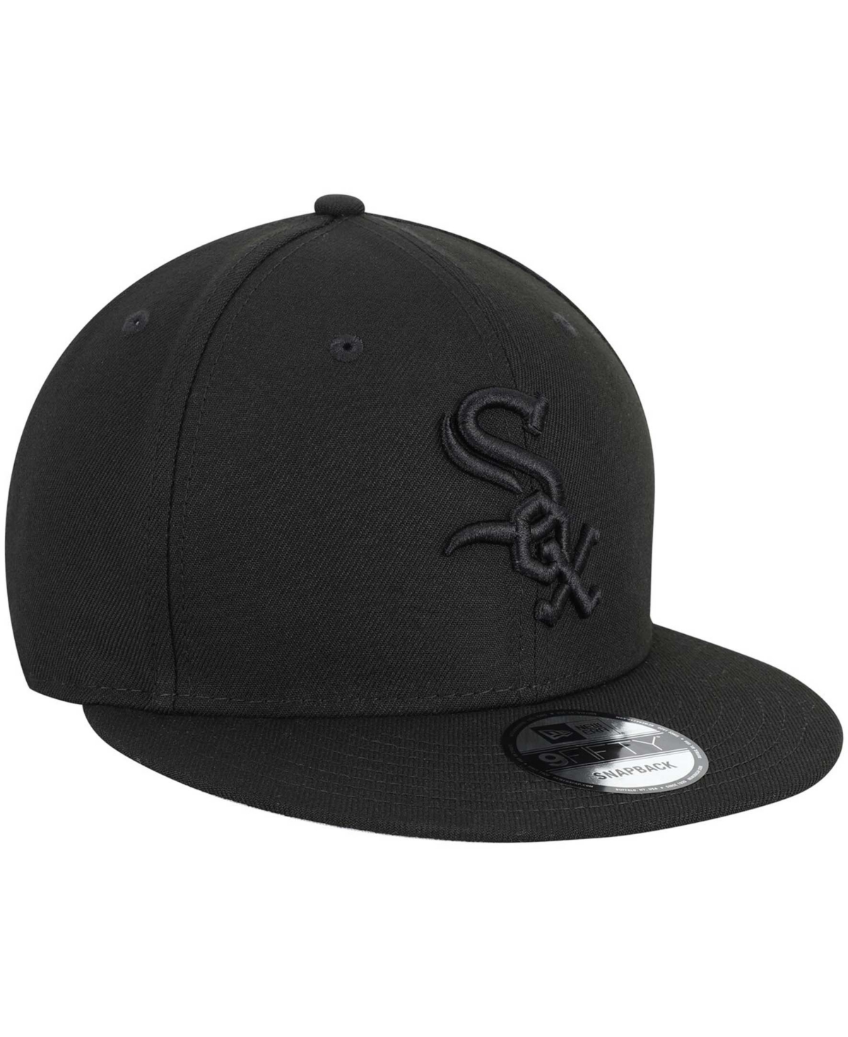 Shop New Era Chicago White Sox Black On Black 9fifty Team Snapback Adjustable Hat