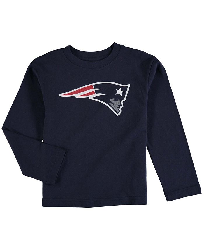 Outerstuff Preschool Navy New England Patriots Team Logo Long Sleeve T-shirt  - Macy's