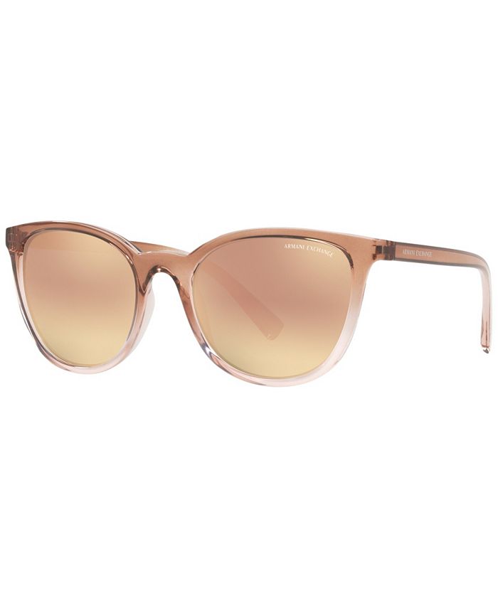 A|X Armani Exchange Women's Low Bridge Fit Sunglasses, AX4077SF 56 - Macy's