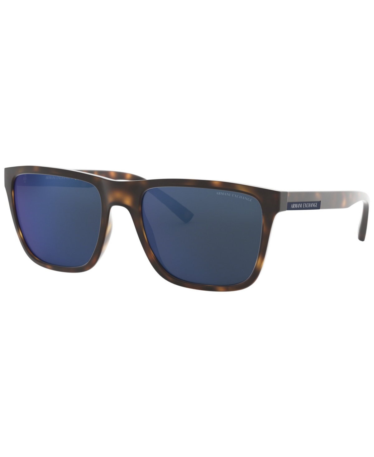 A X Armani Exchange Men s Low Bridge Fit Sunglasses AX4080SF 57 Matte Havana Smart Closet
