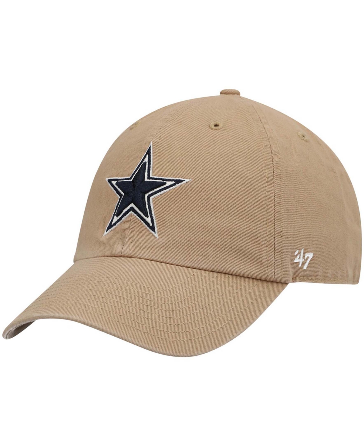 Men's Khaki Dallas Cowboys Primary Clean Up Adjustable Hat - Khaki