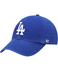 Youth Royal Los Angeles Dodgers Team Logo Clean Up Adjustable Hat