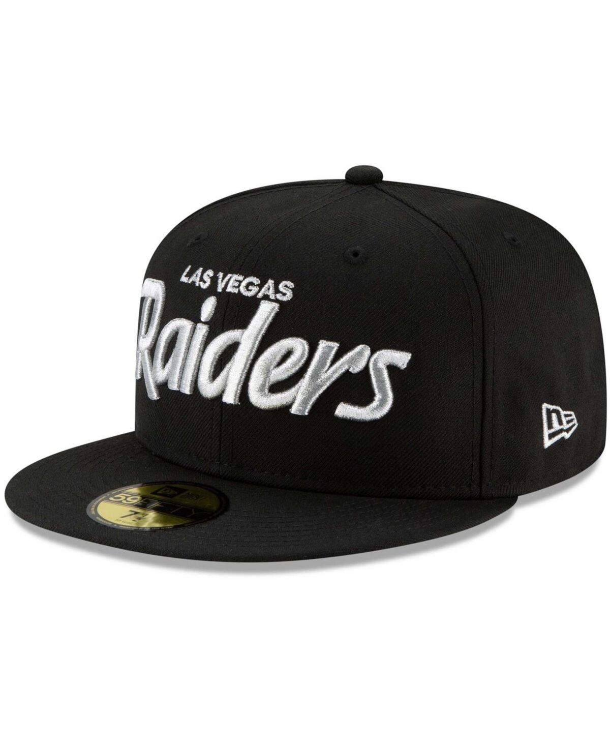 Мужская черная приталенная шляпа с логотипом Las Vegas Raiders Omaha 59Fifty