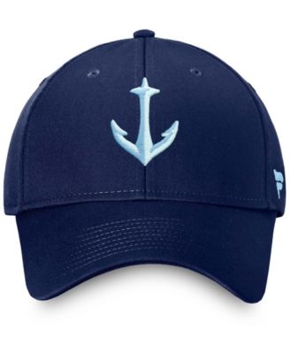 Men's Deep Sea Navy Blue Seattle Kraken Core Secondary Logo Adjustable Hat