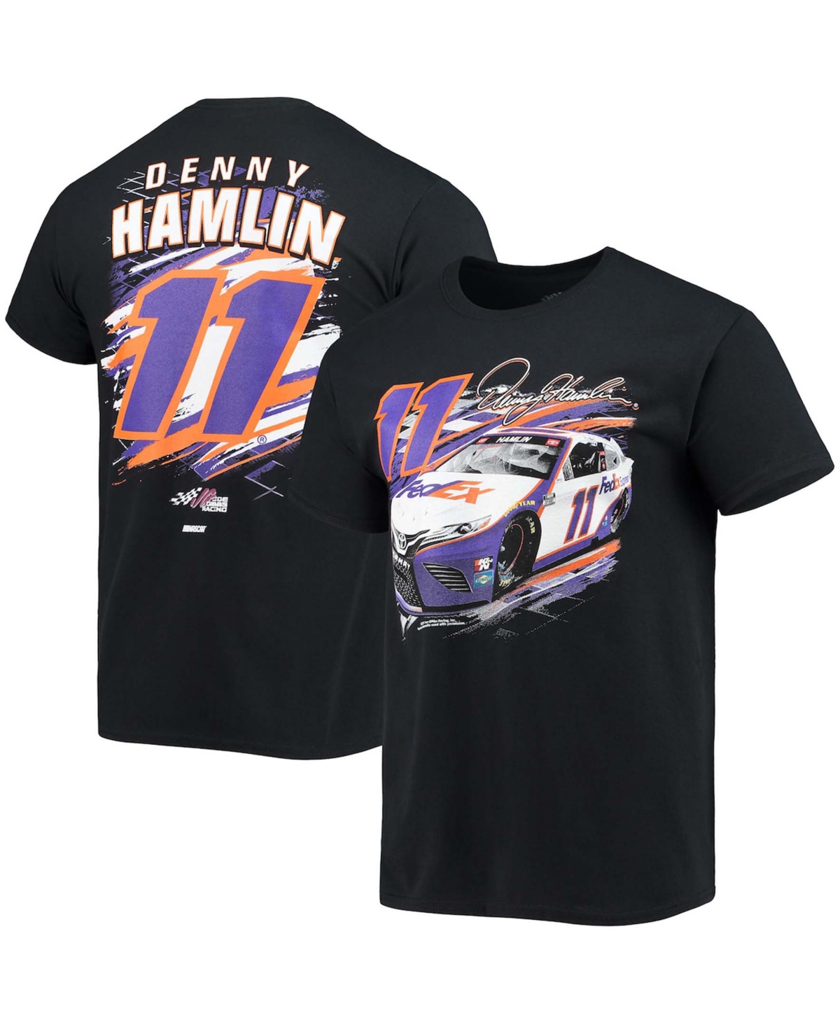 Joe Gibbs Racing Team Collection Men's Black Denny Hamlin Fuel T-shirt