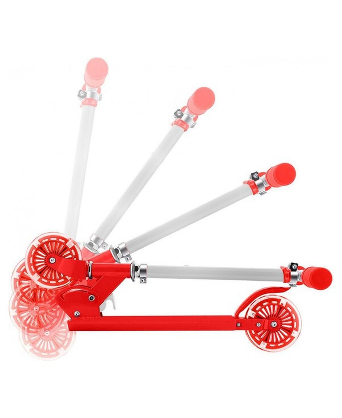 Shop Rugged Racers 2 Wheel Scooter With Heart Print And Led Lights In Red