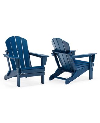 Westin Furniture Classic Outdoor Folding Adirondack Chair Set, 2 Piece ...