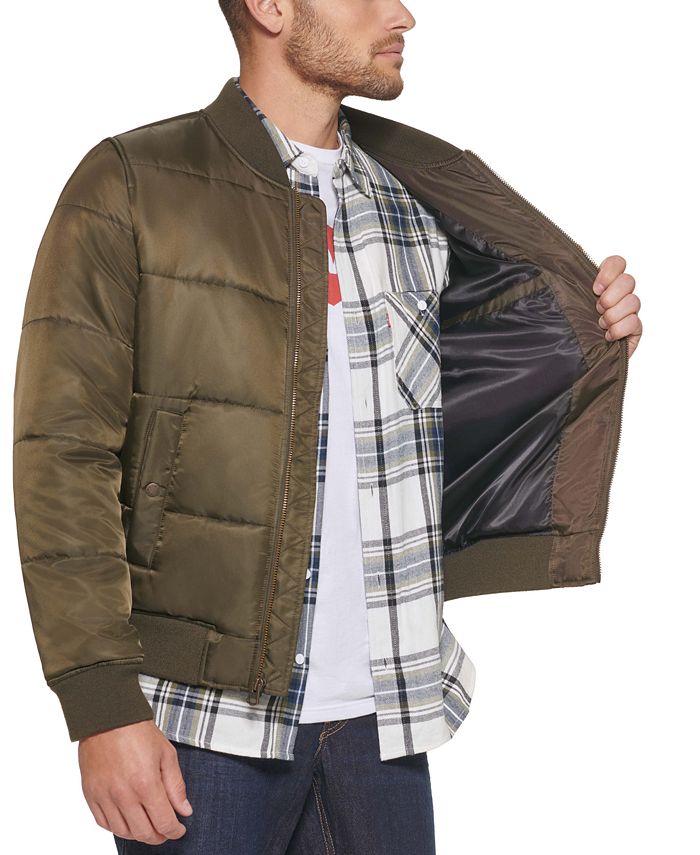 Levi's Men's Quilted Puffer Bomber Jacket & Reviews Coats & Jackets