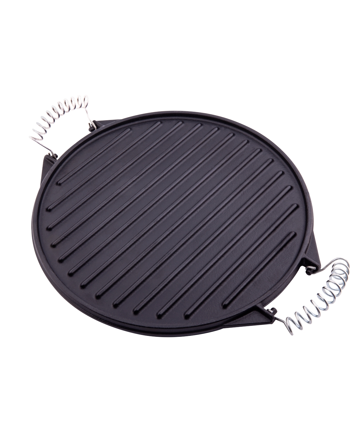 Shop Victoria Round Cast Iron 12.5" Grill Double Burner Griddle With