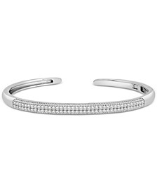Diamond Pavé Cuff Bangle Bracelet (1 ct. t.w.) in Sterling Silver