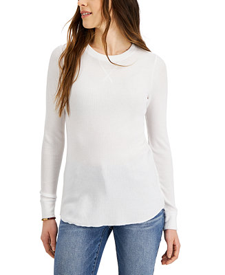 Style & Co Petite Waffle Pullover Top, Created for Macy's - Macy's