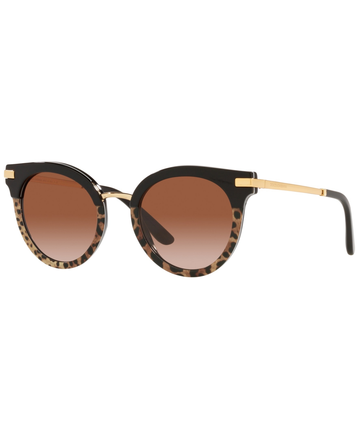 Shop Dolce & Gabbana Women's Sunglasses, Dg4394 In Black,leo Print