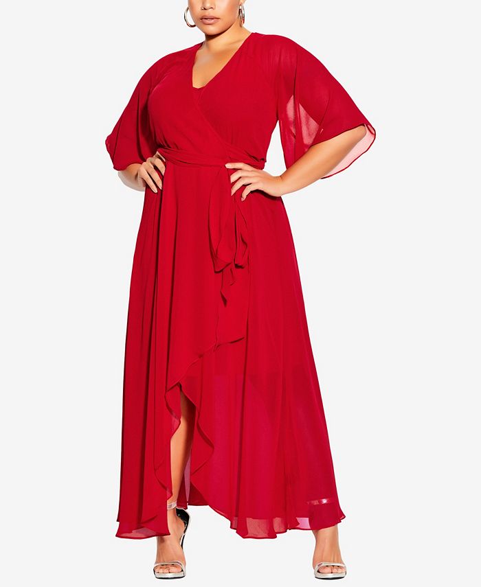 City Chic Trendy Plus Size Enthral Me Maxi Dress - Macy's