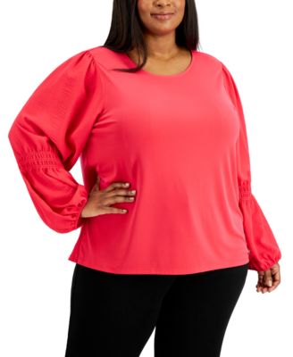 macy's calvin klein plus size tops