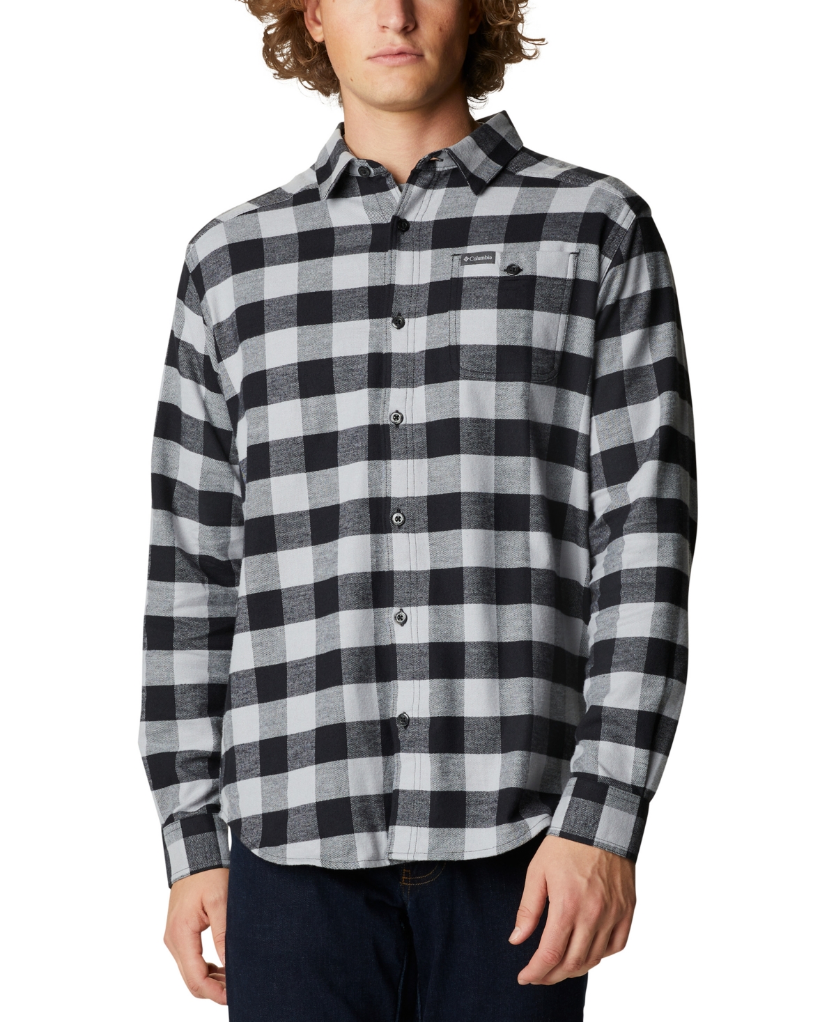 Men's Cornell Woods Flannel Long Sleeve Shirt - City Grey Tarta