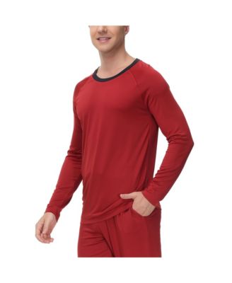 Men's Moisture-Wicking contrast Crewneck Lounge T-Shirt