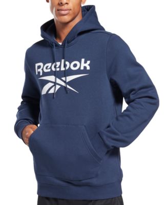 Reebok Men's Logo-Print Fleece Hoodie 