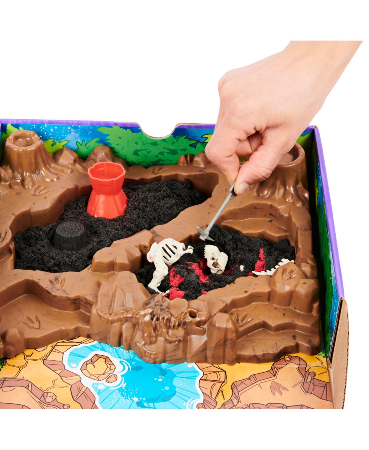 Kinetic Sand , Dino Dig Playset With 10 Hidden Dinosaur Bones To Discover In Multi-color