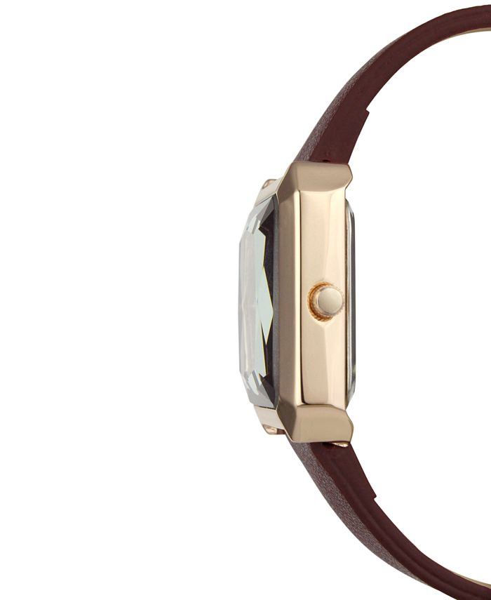 Charter Club Red FauxLeather Strap Watch 28mm, Created for Macy's Macy's