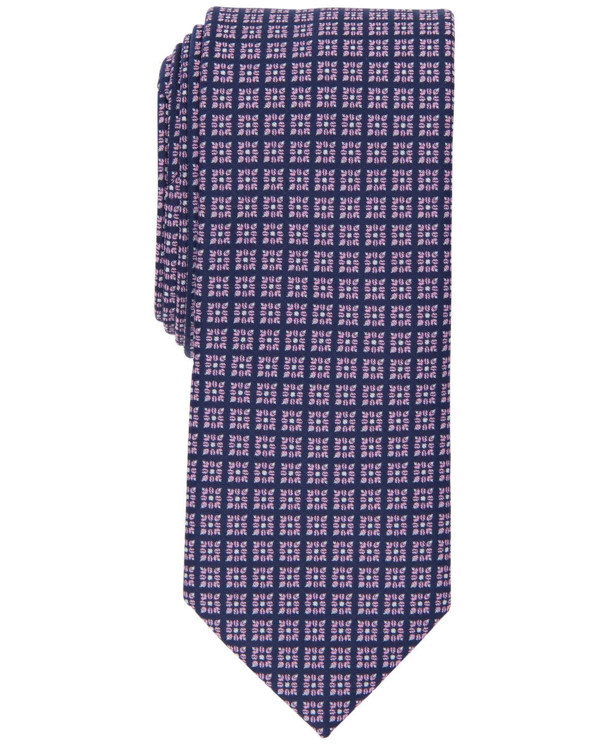 Men's Markey Medallion Tie, Created for Macy's - Berry